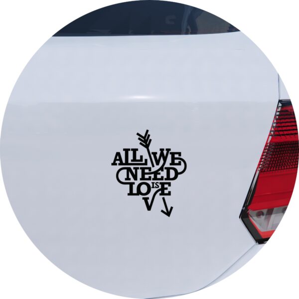 Adesivo de Carro All we need is Love