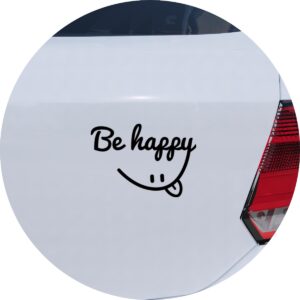 Adesivo de Carro Be Happy Smile - Seja Feliz