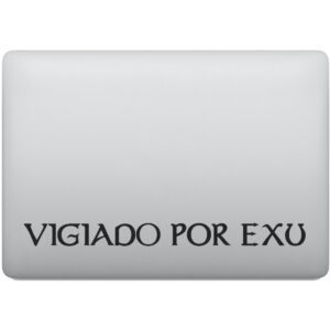 Adesivo de Notebook Vigiado Por Exu Candomblé Umbanda