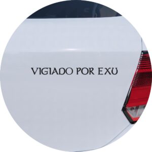 Adesivo de Carro Vigiado Por Exu Candomblé Umbanda