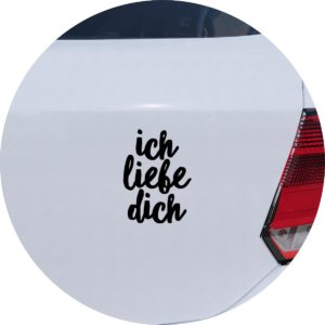 Adesivo de Carro Ich Liebe Dich - Eu te amo em Alemão