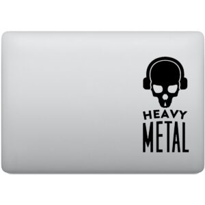 Adesivo de Notebook Heavy Metal Caveira de Fones