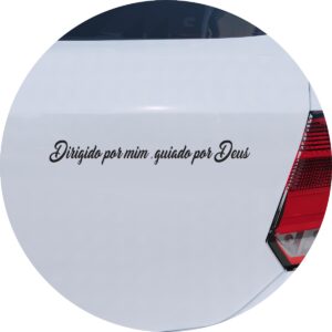 Adesivo de Carro Dirigido Por Mim Guiado Por Deus