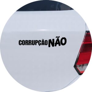 Adesivo de Carro Corrupção Não Movimento Político