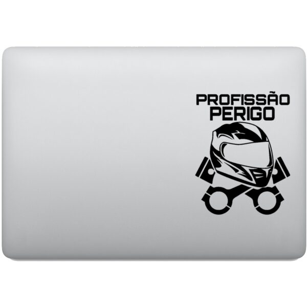 Adesivo de Notebook Profissão Perigo Motoboy e Entregadores