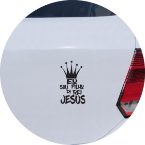 Adesivo de Carro Frase Sou Filho Do Rei Jesus