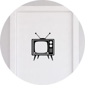 Adesivo de Casa Televisão de Tubo Retro