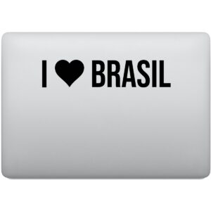 Adesivo de Notebook Eu Amo Brasil - I Love Brasil