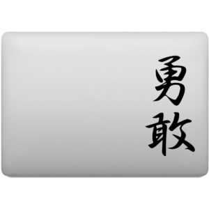 Adesivo de Notebook Bravura Kanji Japonês