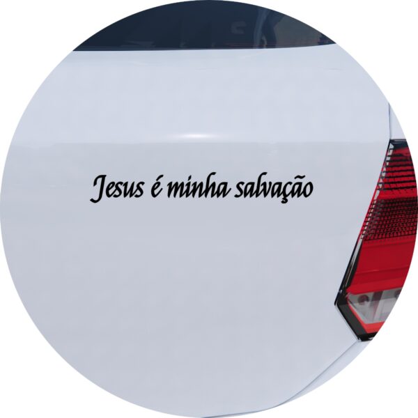 Adesivo de Carro Jesus é Minha Salvação