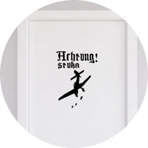 Adesivo de Casa Achtung! Stuka Bombardeiro Alemão Ww2