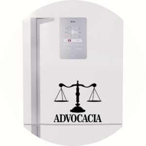 Adesivo de Casa Advocacia e Balança Direito