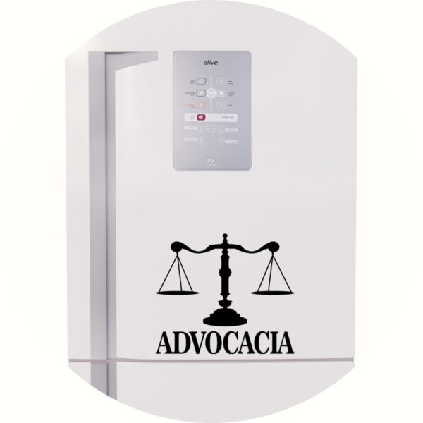 Adesivo de Casa Advocacia e Balança Direito