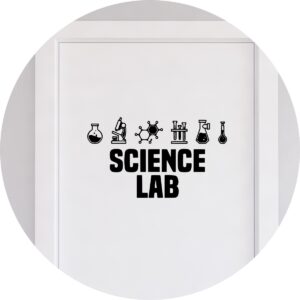 Adesivo de Casa Laboratório de Ciência