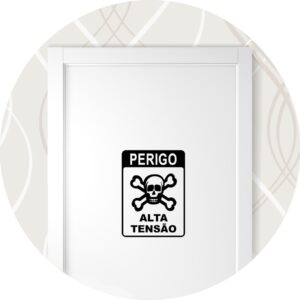 Adesivo de Casa Perigo Alta Tensão