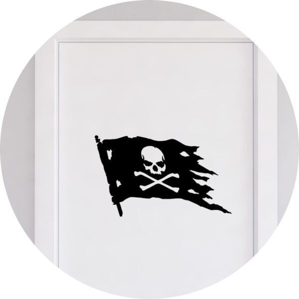 Adesivo de Casa Bandeira Pirata