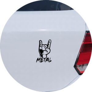 Adesivo de Carro Mão Heavy Metal