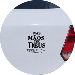 Adesivo de Carro Nas Mãos De Deus