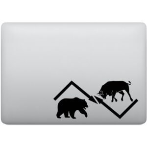 Adesivo de Notebook Bull vs Bear Bolsa de Valores