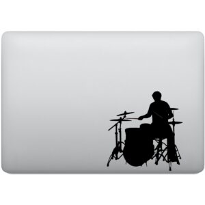 Adesivo de Notebook Bateria Musical Baterista Tocando