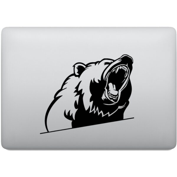 Adesivo de Notebook Urso Pardo Rugindo