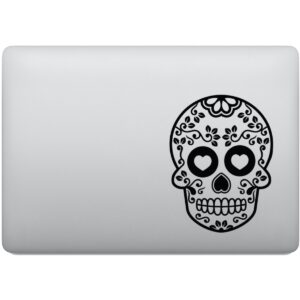 Adesivo de Notebook Caveira Mexicana Flores