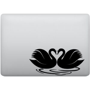 Adesivo de Notebook Casal de Cisne Amor