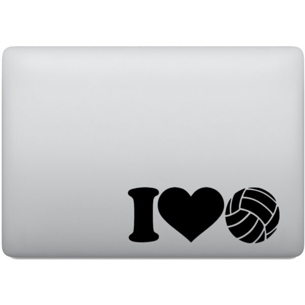 Adesivo de Notebook Eu amo Vôlei Voleibol