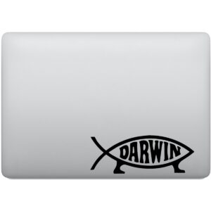 Adesivo de Notebook Evolução Darwin Peixe