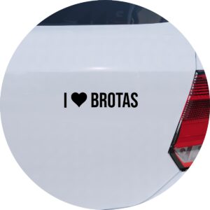 Adesivo de Carro Eu amo Brotas - I Love Brotas