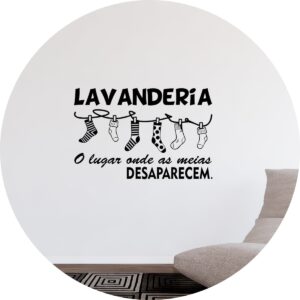 Adesivo de Casa Lavanderia Onde as Meias Desaparecem