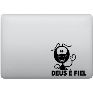 Adesivo de Notebook Deus É Fiel Formiga Cristão Católico